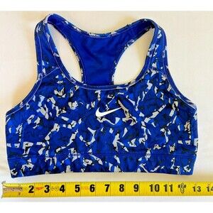 Nike Blue and Gray Camo Sports Bra sz M